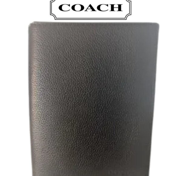 Coach Black Leather Passport Holder - Picture 1 of 9